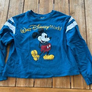 Disney Kids Blue and Yellow Mickey Mouse Long Sleeve Tee